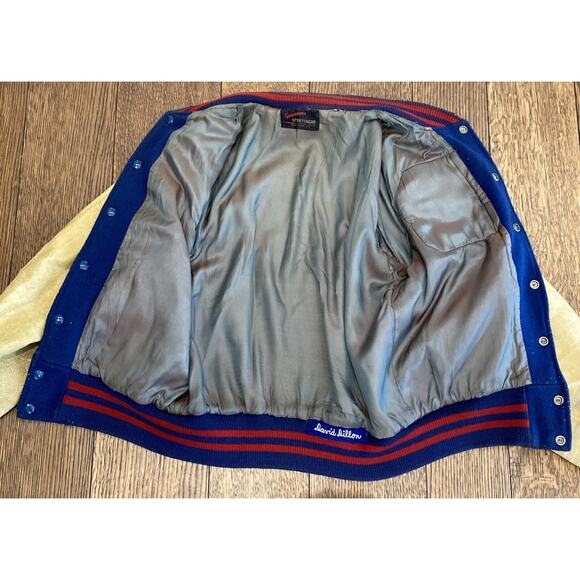 Tecumseh High School IN Letterman Men's Jacket Blue Red & White Size 42 - Picture 5 of 12